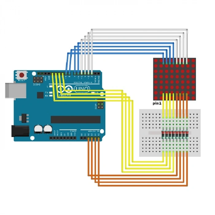 8x8 3mm Dot Matrix Display