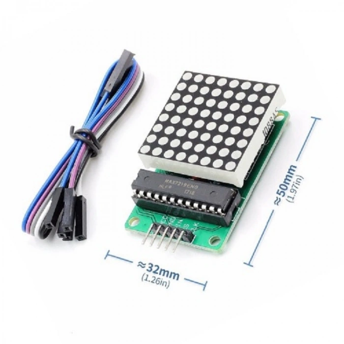 8x8 Dot Matrix Led Modül Max7219 Kırmızı Ortak Katot