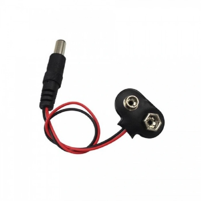 9v Pil Başlığı 9 Volt Dişi Pil Soketli Erkek Jaklı Kablo