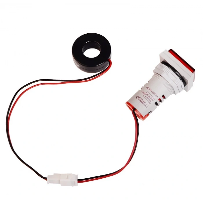 Ac 20-500v 100a Kare Dijital Voltmetre Ampermetre 220v Kırmızı Panel Montaj Led Gösterge Ekran Akım