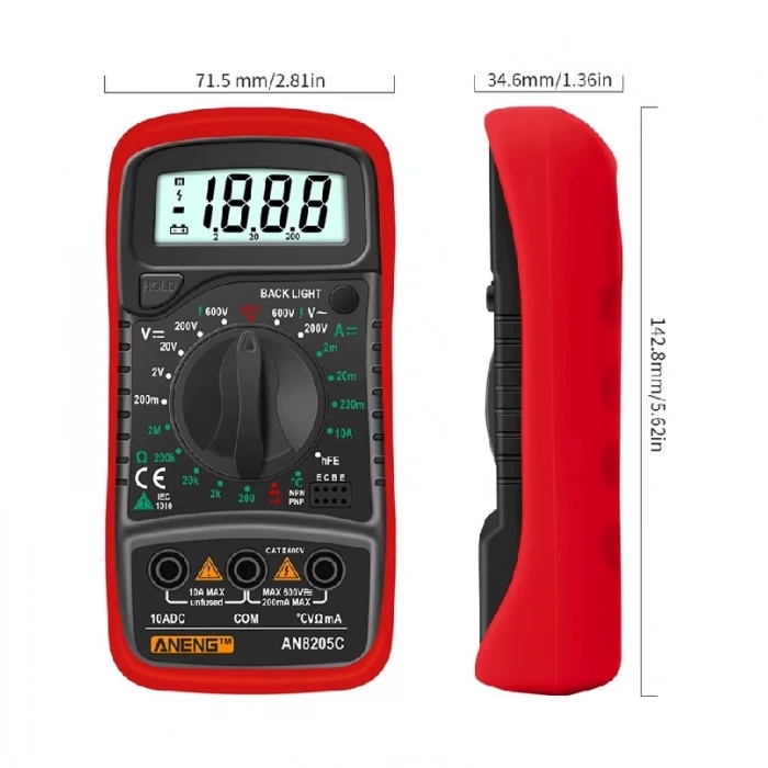 Aneng AN8205C Dijital Multimetre