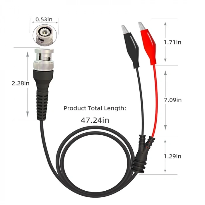 Bnc Krokodil Kablo Osiloskop ve Sinyal Jeneratörü Probu