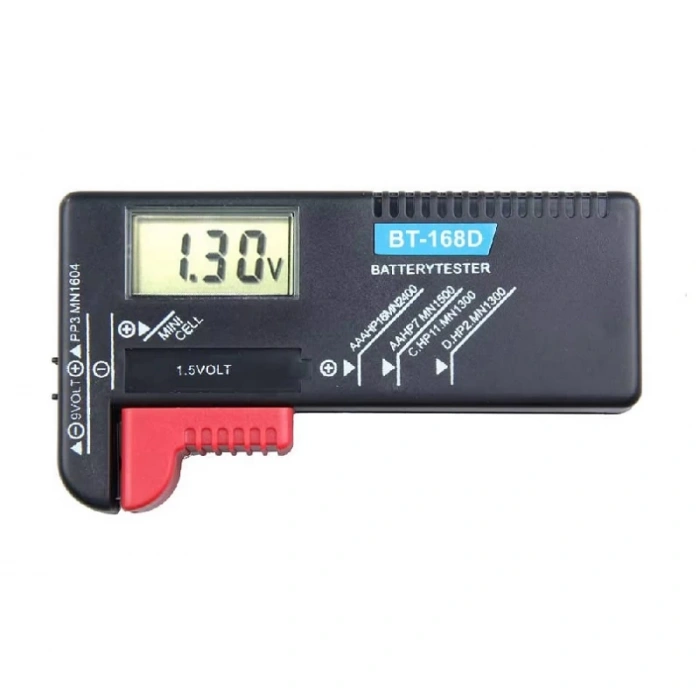 BT-168D Ekranlı Pil Voltaj Kapasite Test Cihazı 1.2V-4.8V ve 9V