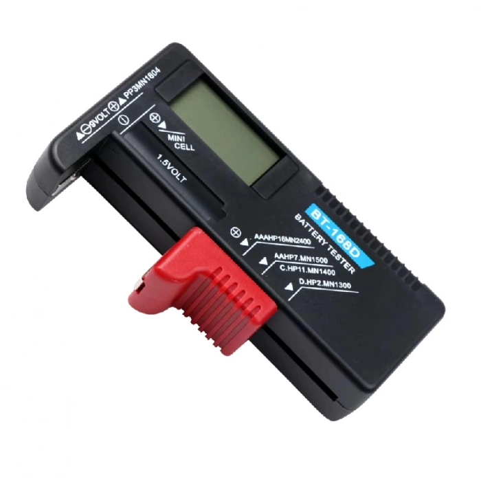 BT-168D Ekranlı Pil Voltaj Kapasite Test Cihazı 1.2V-4.8V ve 9V