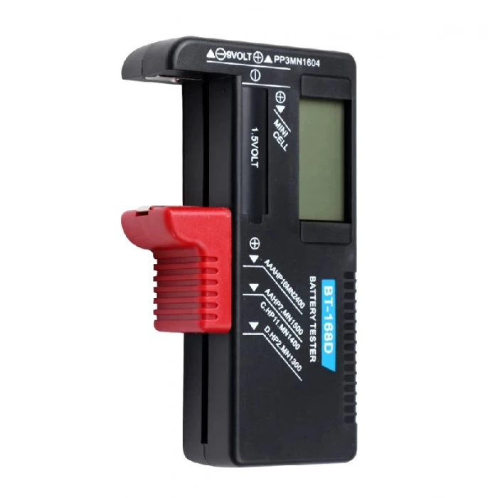 BT-168D Ekranlı Pil Voltaj Kapasite Test Cihazı 1.2V-4.8V ve 9V
