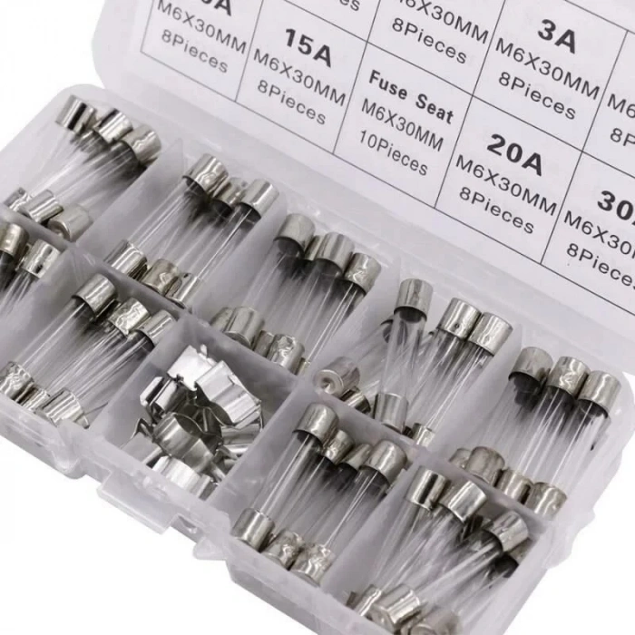 Cam Sigorta Seti 6x30 mm 72 Adet 9 Çeşit 250V Kutulu