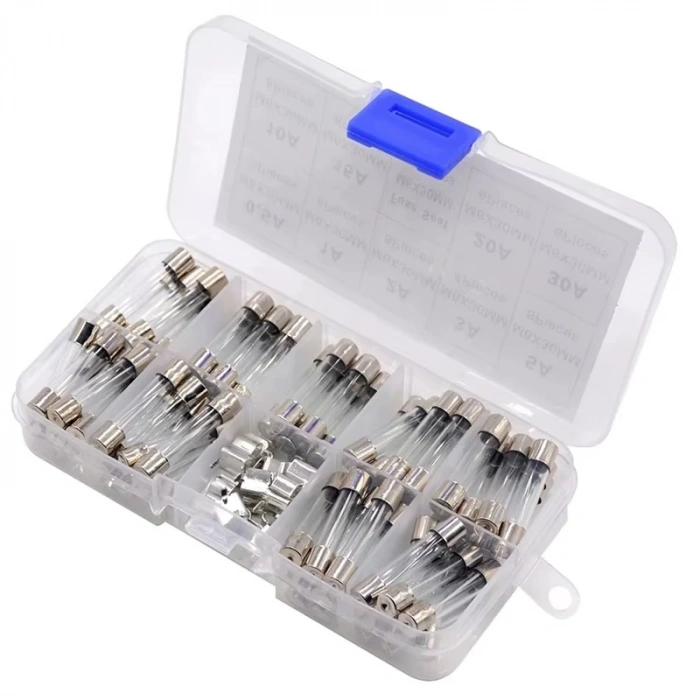 Cam Sigorta Seti 6x30 mm 72 Adet 9 Çeşit 250V Kutulu
