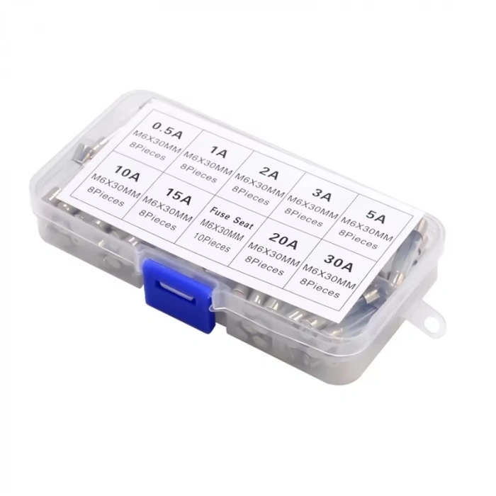 Cam Sigorta Seti 6x30 mm 72 Adet 9 Çeşit 250V Kutulu