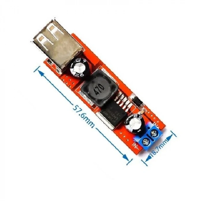 Çift USB Çıkışlı 9V / 12V / 24V / 36V - 5V Dönüştürücü DC 3A