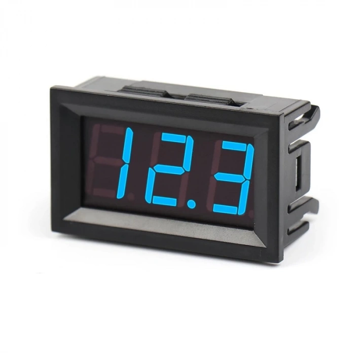 Dc 0-100V Digital Mavi Voltmetre 0.56 İnch 3 Telli Panel Tip