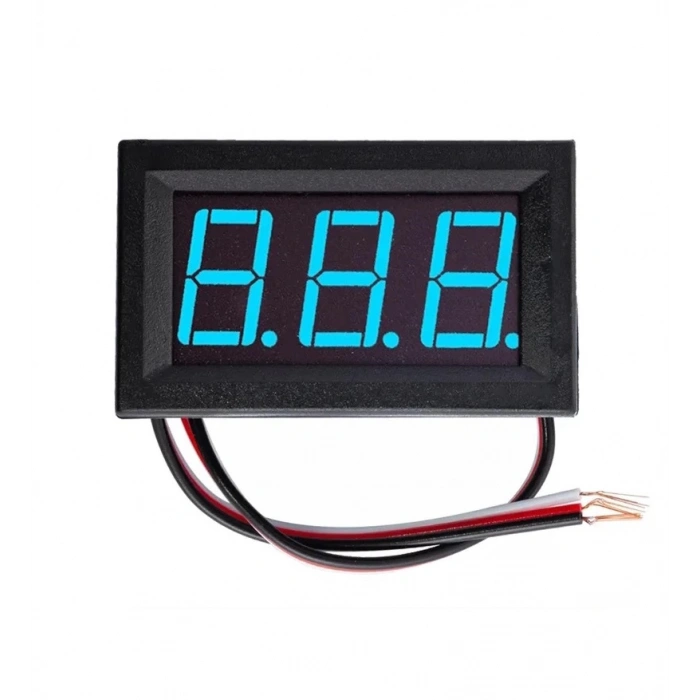 Dc 0-100V Digital Mavi Voltmetre 0.56 İnch 3 Telli Panel Tip