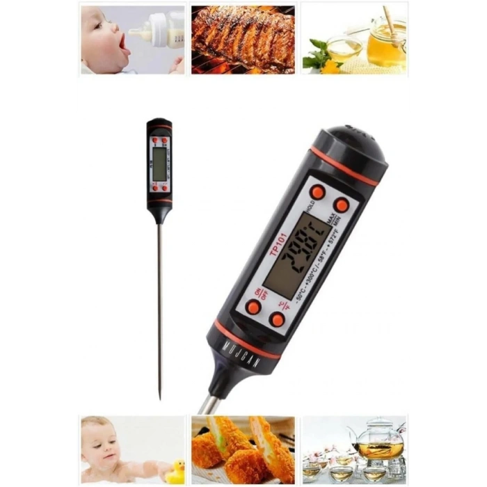 Dijital Mutfak Termometresi - Siyah