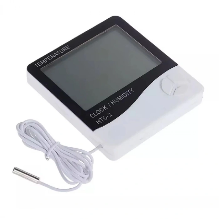 HTC-2 Dijital Termometre Saat Nem Ve Sıcaklık Ölçer