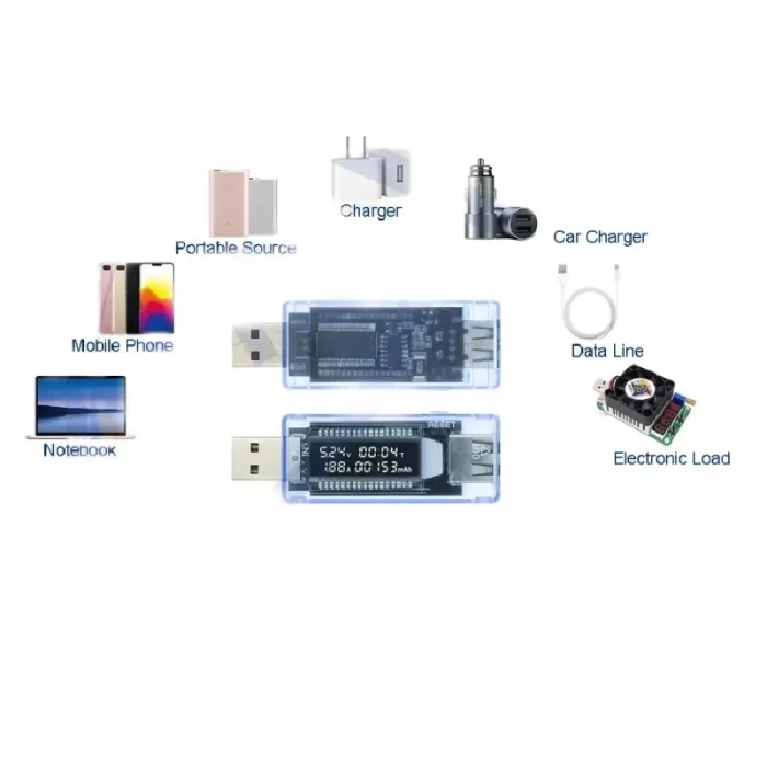 Keweisi Usb Voltmetre Ampermetre
