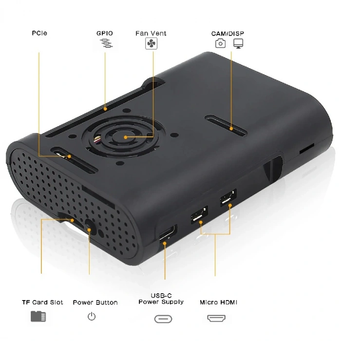LT-5BE Raspberry Pi 5 Muhafaza Kutusu