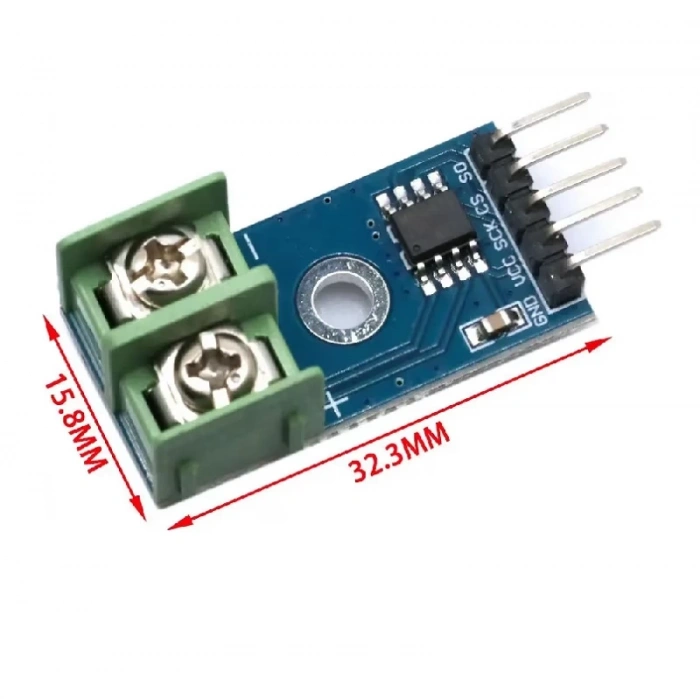 MAX6675 Modül + K Tip Termokupl - Sıcaklık Isı Sensörü -20C +85C