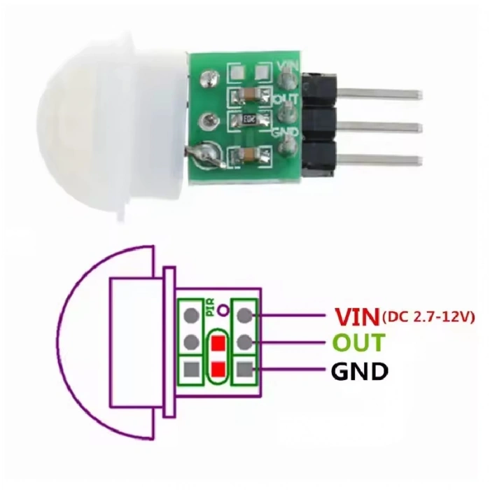 Mini Pır Hareket Sensör Modülü AM312 - AS312