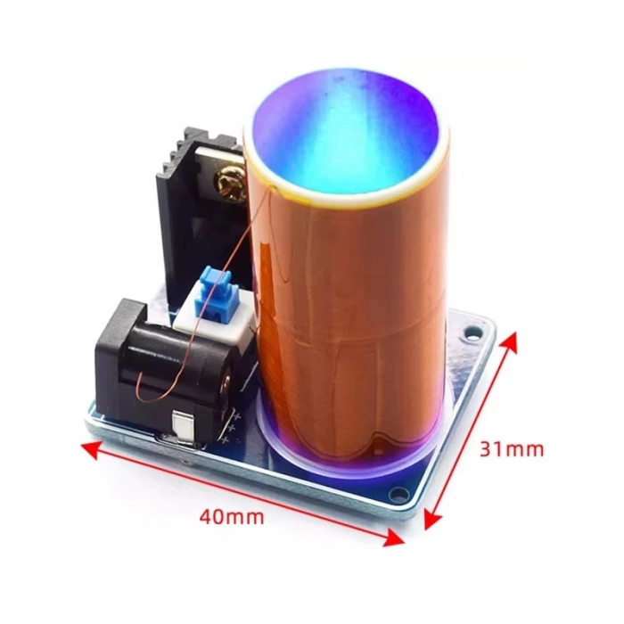 Mini Tesla Bobin Kit Demonte Modül Kablosuz Enerji İletimi BD243 DC 9 / 12V Temassız Elektrik