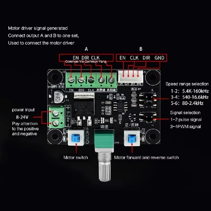 Mks Osc V1.0 Pwm Step Motor İçin Pulse Sinyal Üretici 8-24v