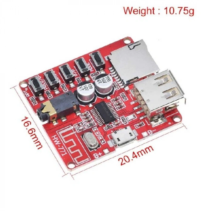 MP3 Bluetooth Amfi Devresi SD Kart + USB