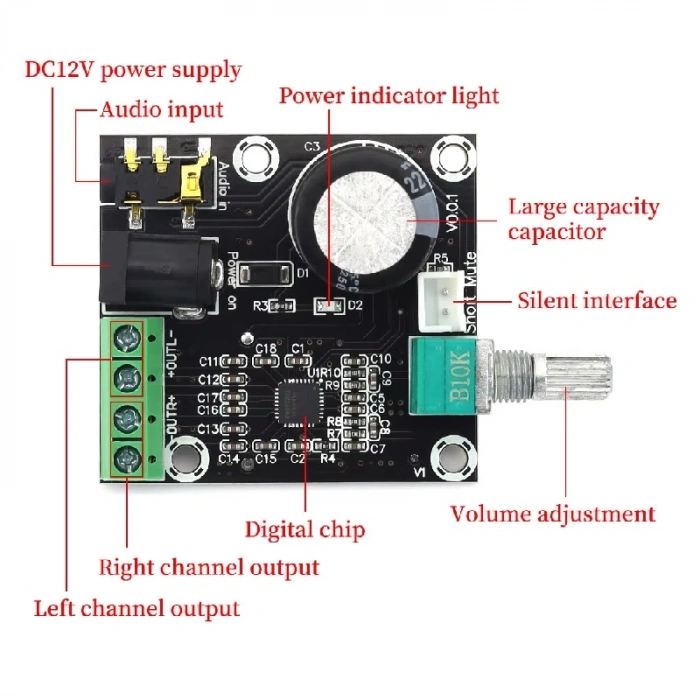PAM8610 2x15W Amplifikatör Modül