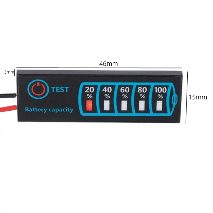 Pil Kapasite Göstergesi 5-30V JX-4615-A3