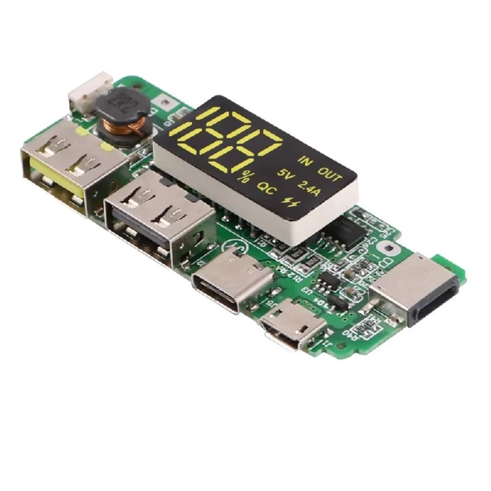 Powerbank Devresi Ekranlı 5V 2.4A Dual Usb Çıkış