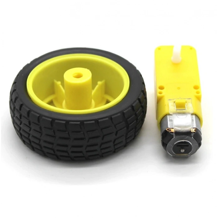 Robot Tekerleği ve DC Motor Seti ,Motor ve Tekerlek Seti