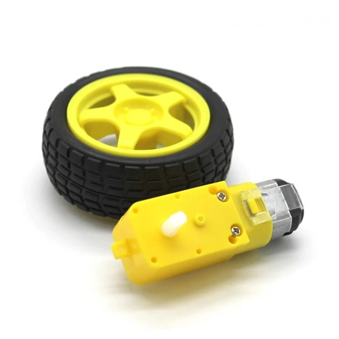 Robot Tekerleği ve DC Motor Seti ,Motor ve Tekerlek Seti