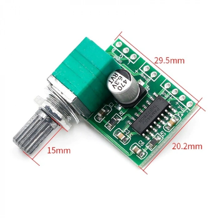 Ses Ayar Potlu Pam8403 5v Mini Ses Yükseltici Class D 2x3w Amfi