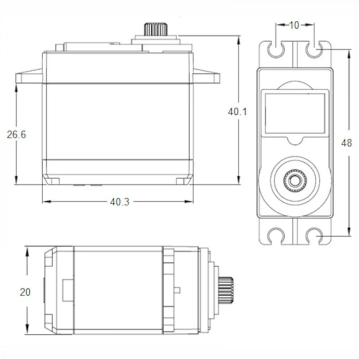 Tower Pro MG996R Metal Dişli Dijital Tork 13kg Servo Motor