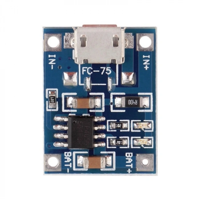 Tp4056 Micro Usb Lityum Lipo Batarya Şarj Modülü Devresi