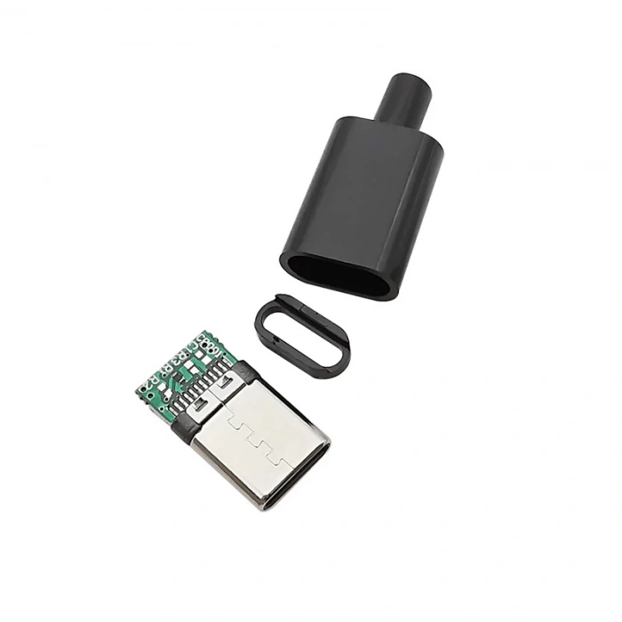 Type-c Usb 3.1 Şarj Soketi 24 Pin Erkek Fiş - Siyah