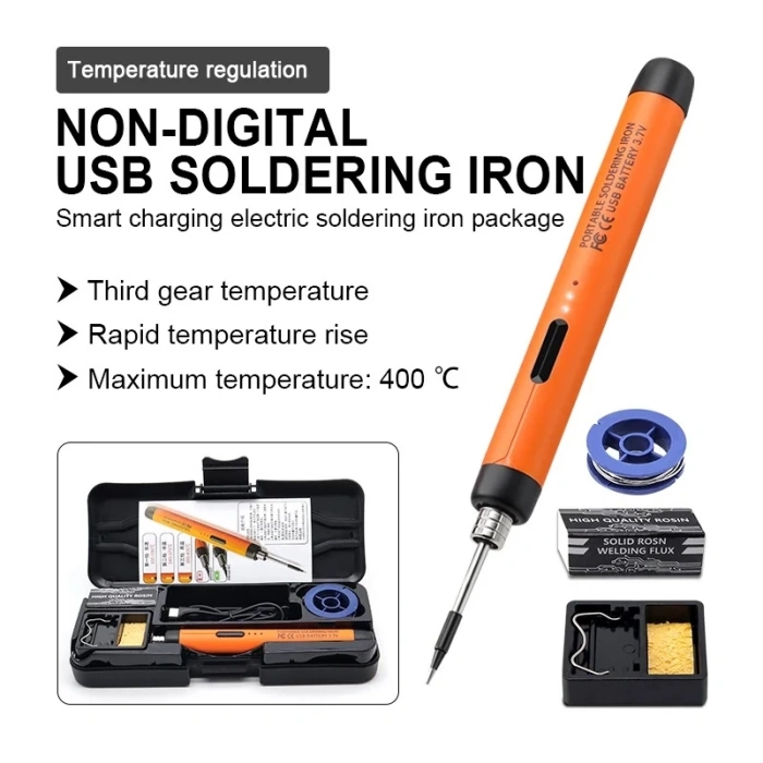 USB 5V 8W Sıcaklık Ayarlı USB Kalem Havya Seti