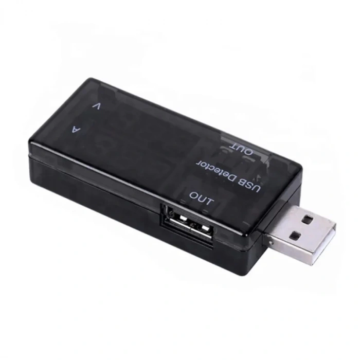 USB Akım Ölçer Çift USB Çıkışlı Voltmetre Ampermetre Ölçüm Aleti