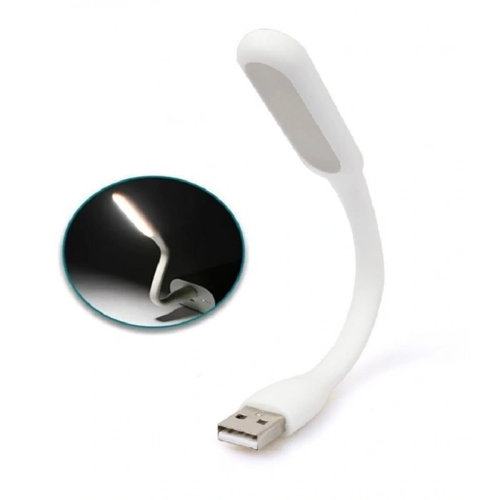 Usb Led Lamba Beyaz Renk Işık Portatif Taşınabilir Gece Lambası Masa Aydınlatma Kamp Pc