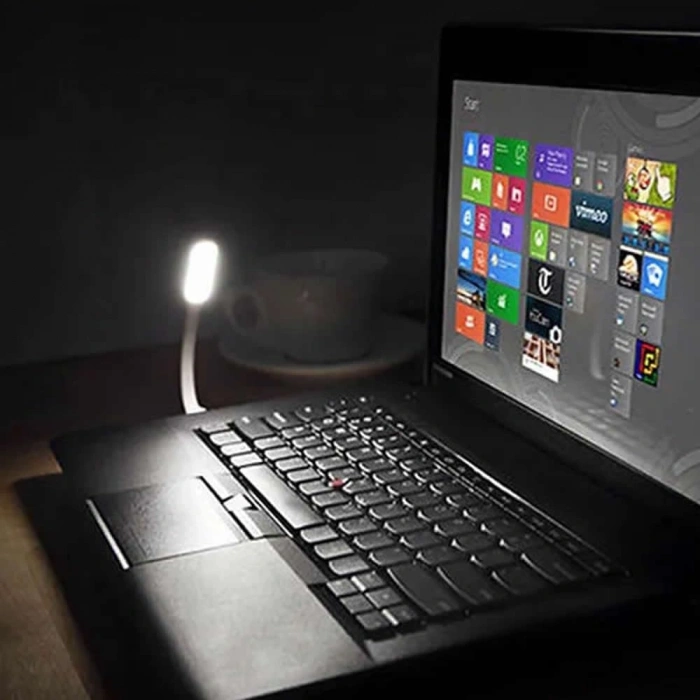 Usb Led Lamba Beyaz Renk Işık Portatif Taşınabilir Gece Lambası Masa Aydınlatma Kamp Pc