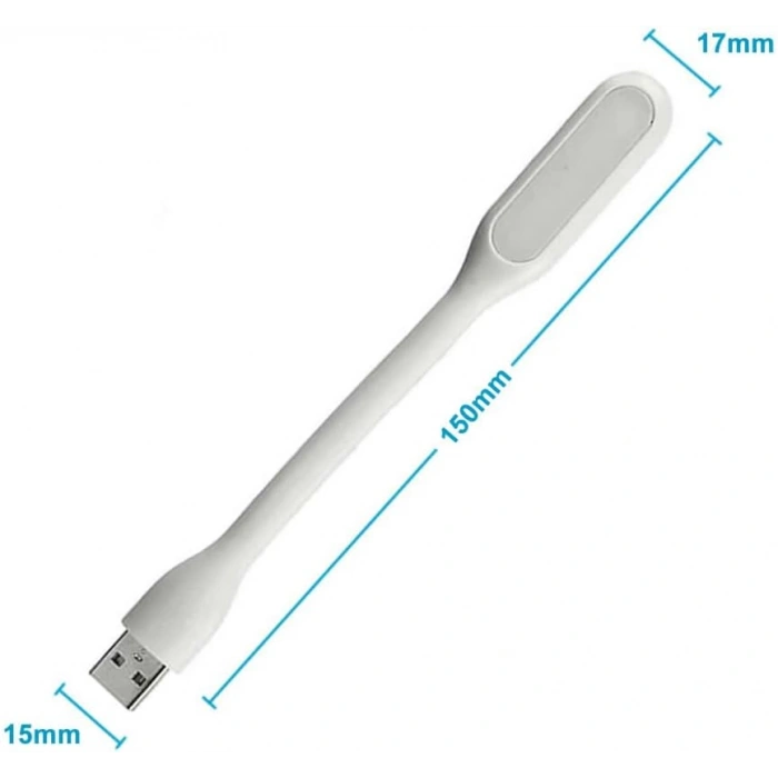 Usb Led Lamba Beyaz Renk Işık Portatif Taşınabilir Gece Lambası Masa Aydınlatma Kamp Pc