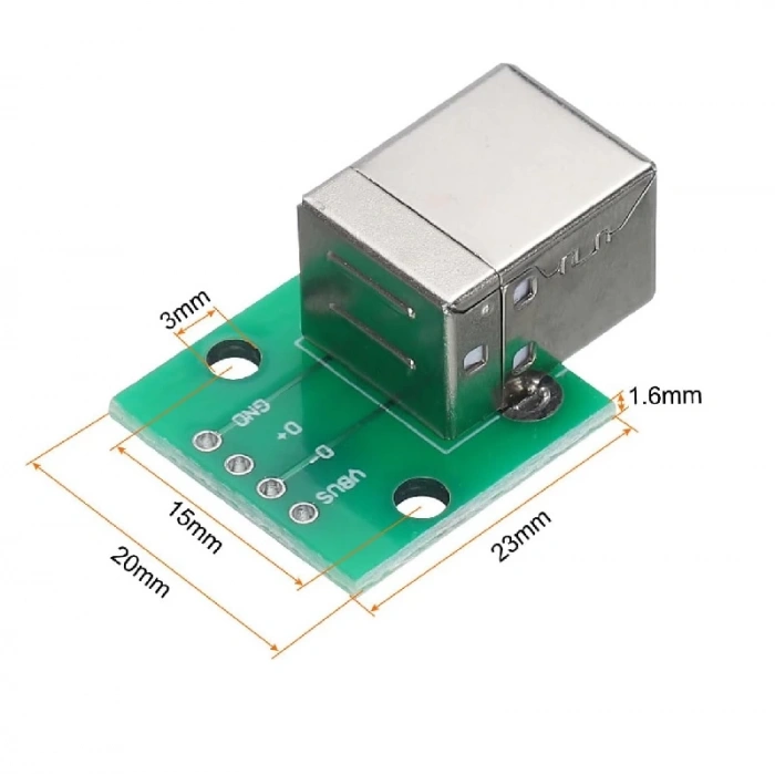 USB Type B to Dip Pcb