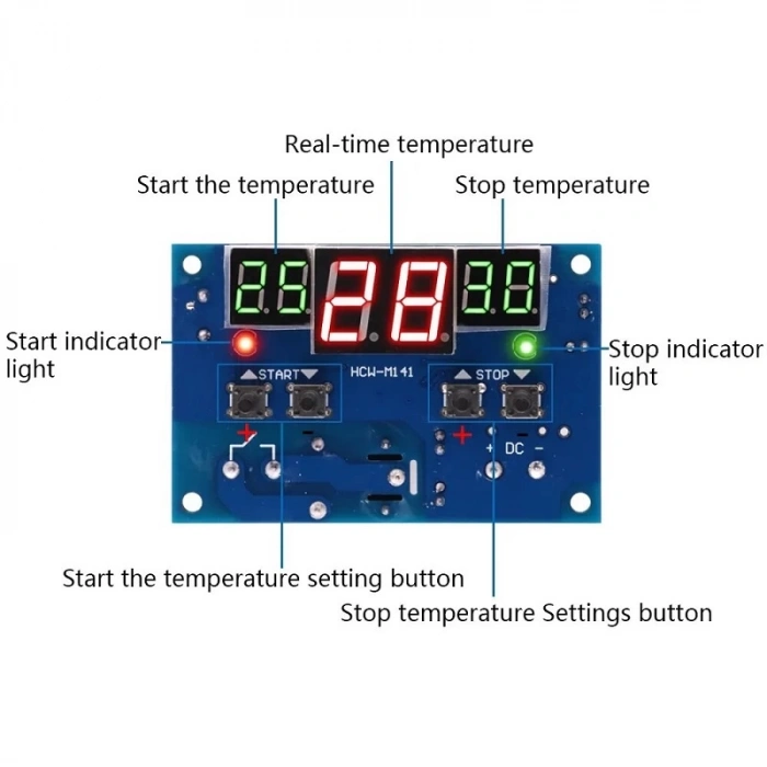 W1401 Dijital Termostat 12V