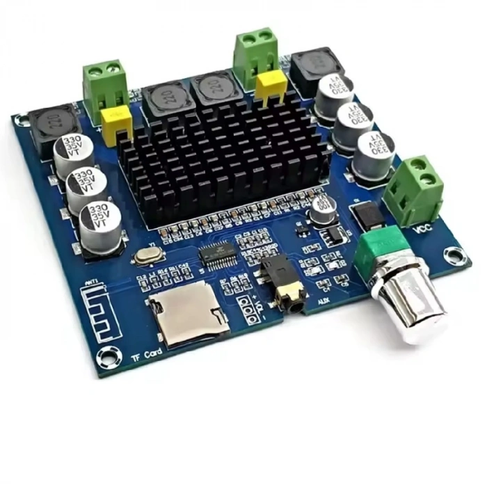 XH-A105 TDA7498 2x100W Bluetooth 5.0 Amfi Modülü - TF Kart ve AUX Girişli