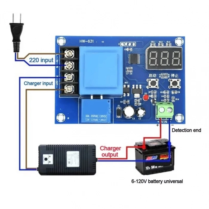 XH-M602 3,7-120V Lityum Pil - Akü Şarj Kontrol Devresi