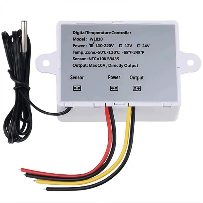 XK-W1010 Dijital Sıcaklık Kontrol Cihazı C/F 220V 10A Termostat Termometre