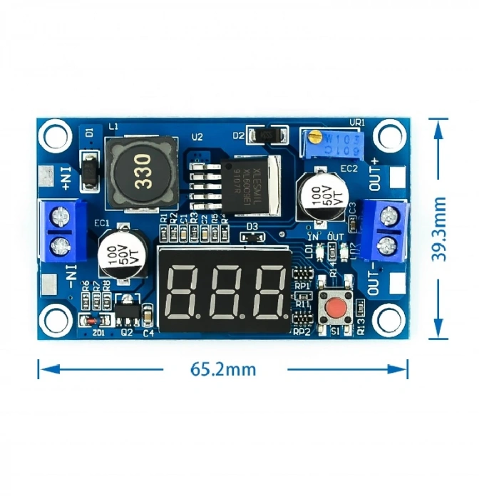 XL6009 Voltmereli Ayarlı Güç Kaynağı Modülü – 4A