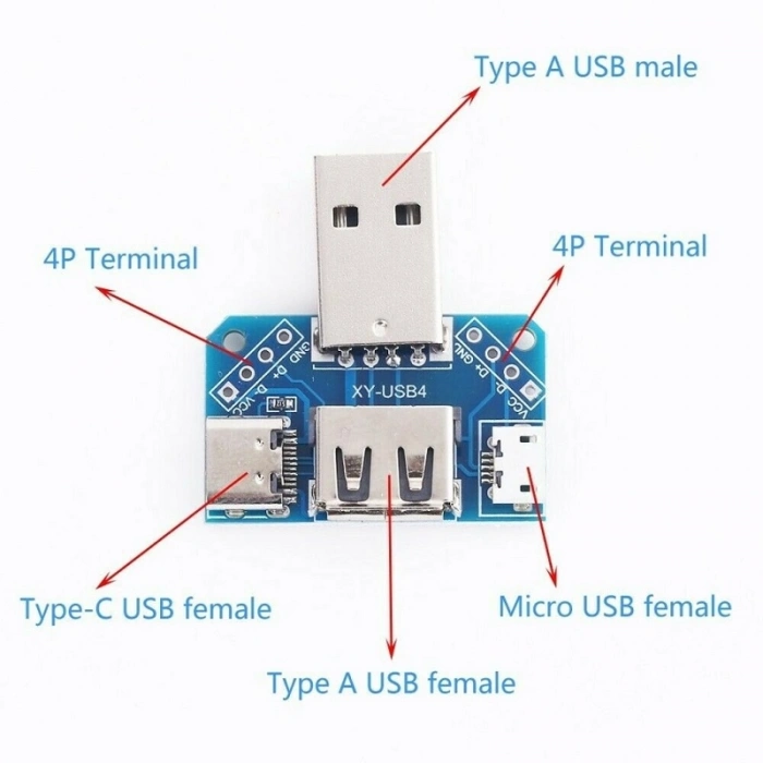 Xy-usb4 Arduino-usb Dönüştürücü Terminal-micro Usb-type-c Usb 3.1