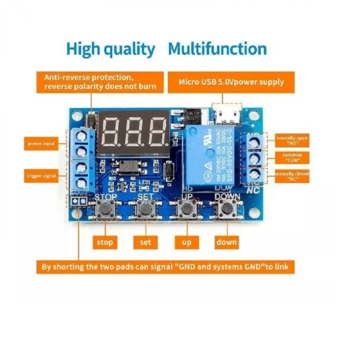 Zaman Ayarlı Röle Modülü XY-J02