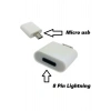 Iphone 8 Pin To Samsung Mikro Usb Çevirici Dönüştürücü Adaptör