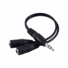 Stereo Kulaklık Çoklayıcı Y Kablo - Siyah