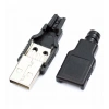 4 PİN USB ERKEK SOKET PLASTİK KAPAKLI BAĞLANTI