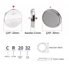 CR2032 Pil Düğme Para Pil Lityum Batarya 3V Bios Kumanda Tartı Saat Araba Anahtarı